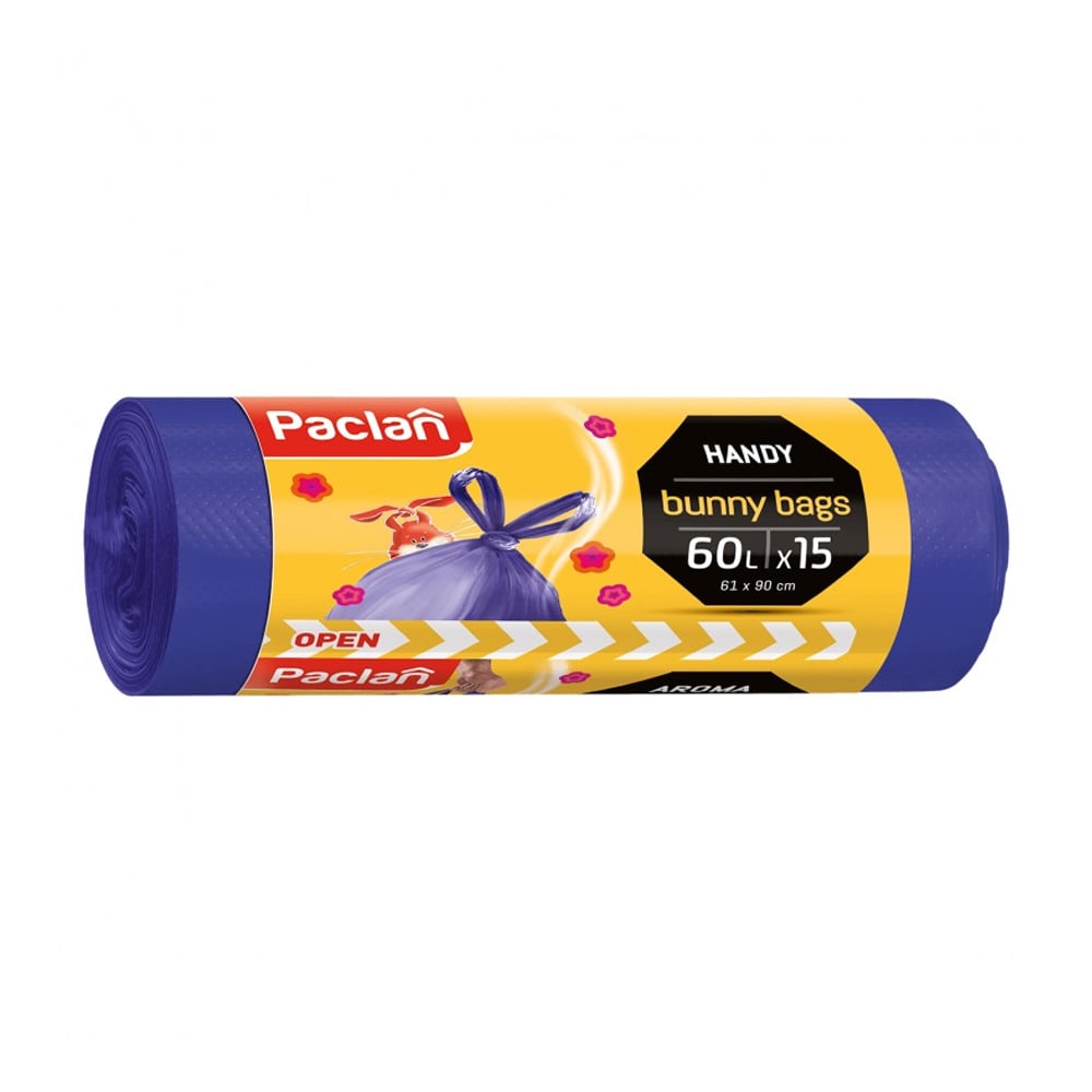 Мішки для сміття Paclan Bunny Bags 60 л, 15 шт